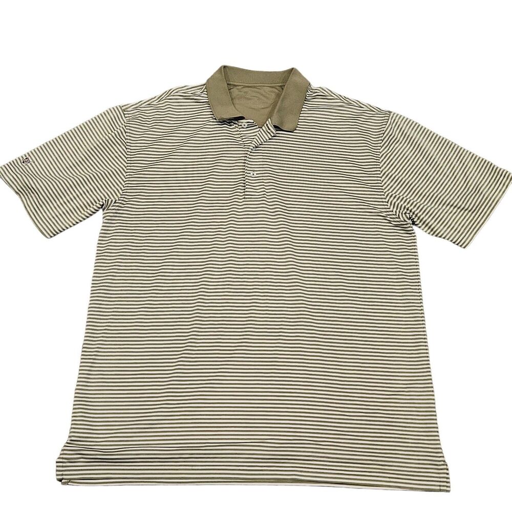 Oxford Golf Men's Striped Short Sleeve Button Down Shirt Size XL